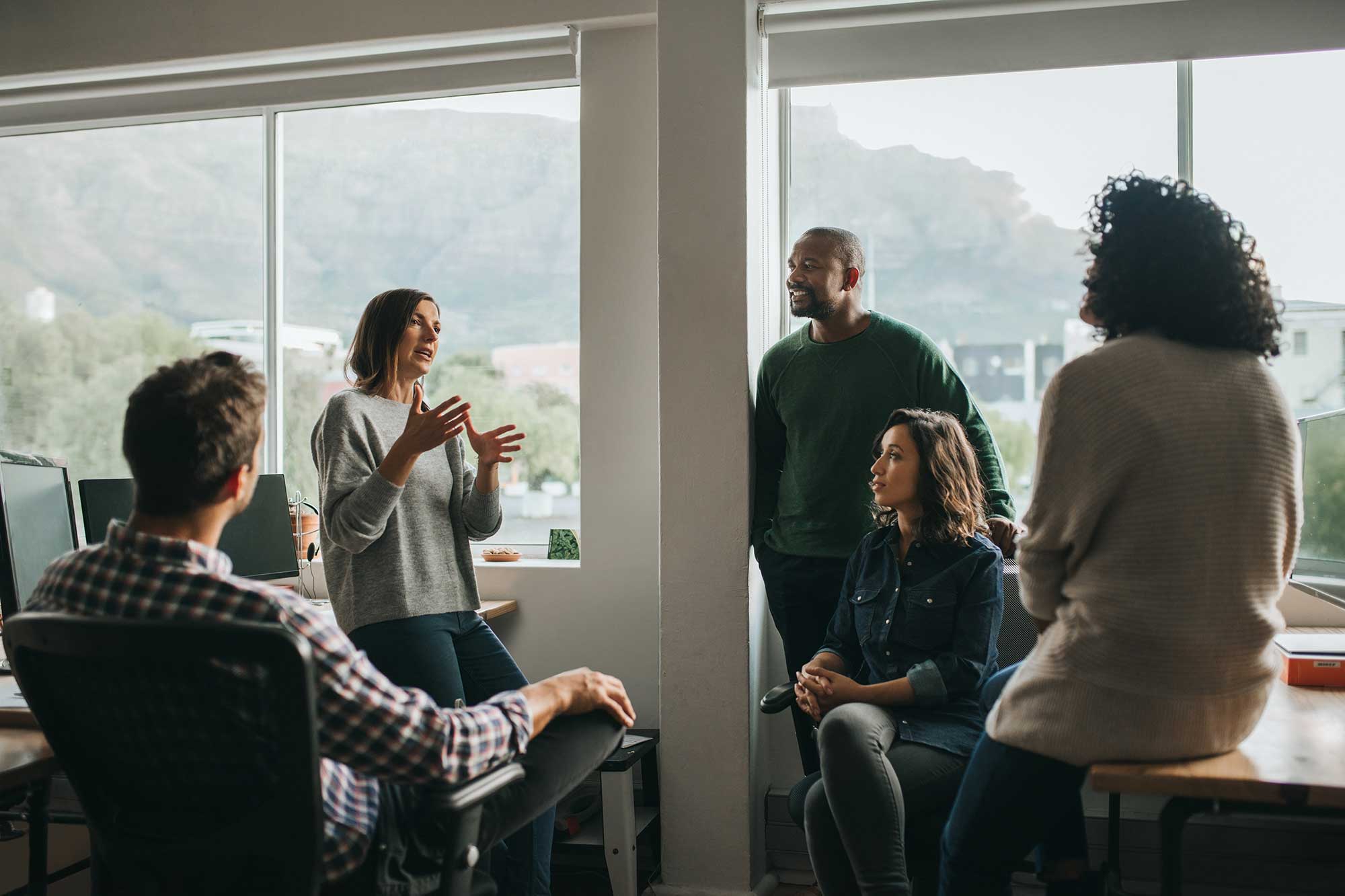 Group of adults in a meeting