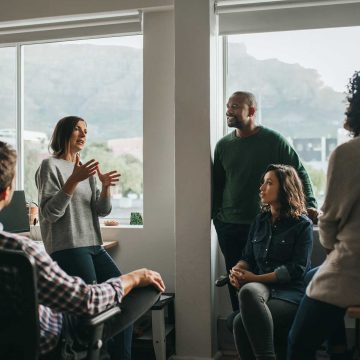 Group of adults in a meeting